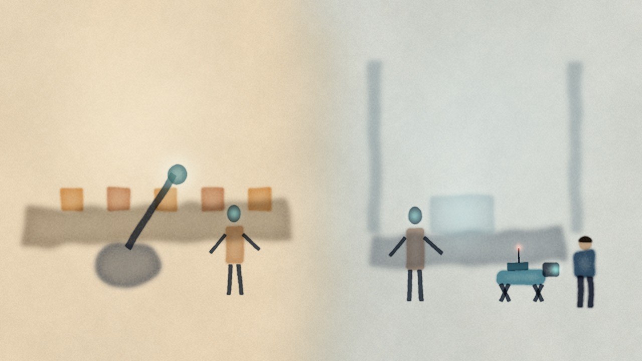 Figure: Left — robots in a logistics sorting scene; right — real-world testing in a manufacturing or public-service setting — editorial illustration with no text or logos; not an actual venue or product photo.