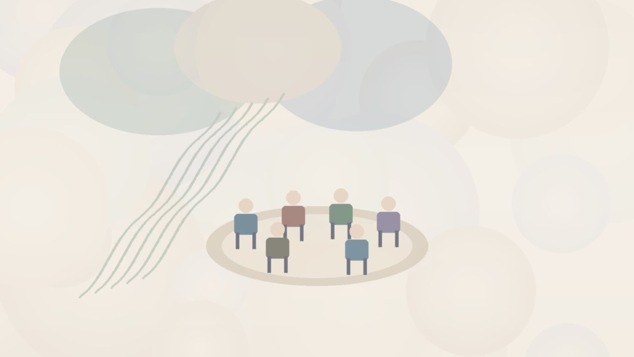Cover: Soft canopy over people gathered around a shared circular table — suggesting growth directed toward public benefit and shared outcomes (editorial illustration — no text or logos).